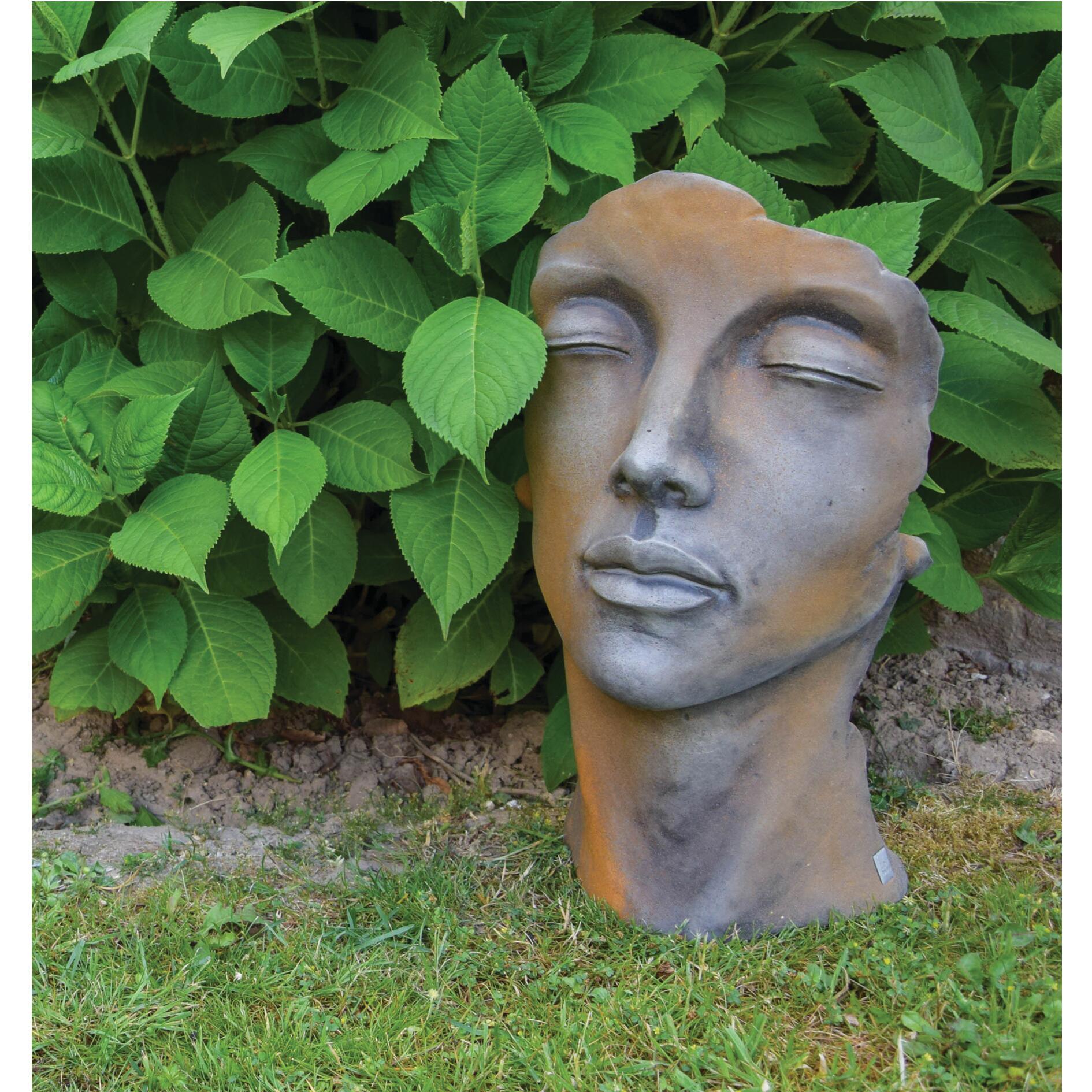 Visage homme effet demi-rouille H.53 cm - 2