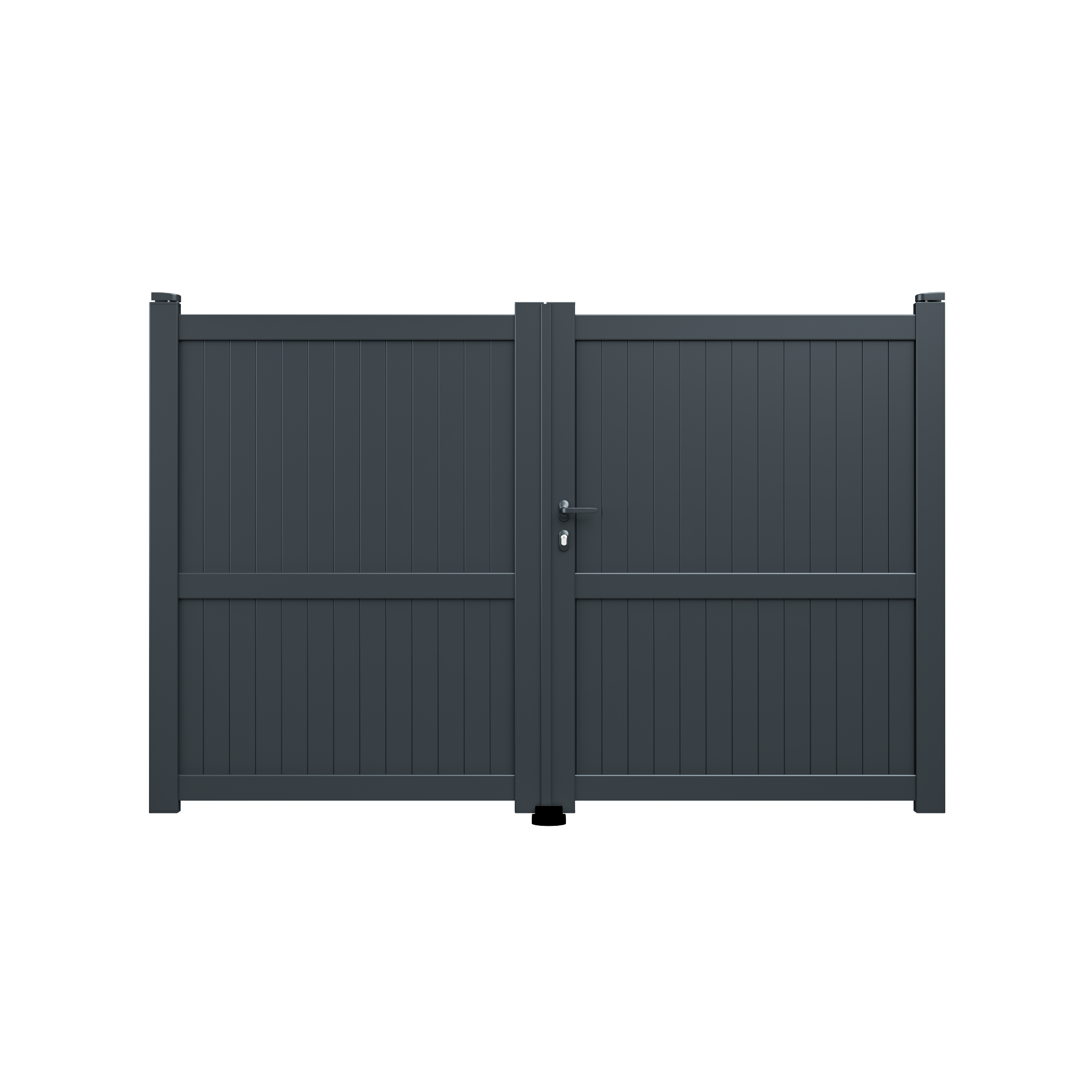 Portail battant aluminium Matisse gris anthracite GARDENGATE, l.300 x H.179.6 cm - 2