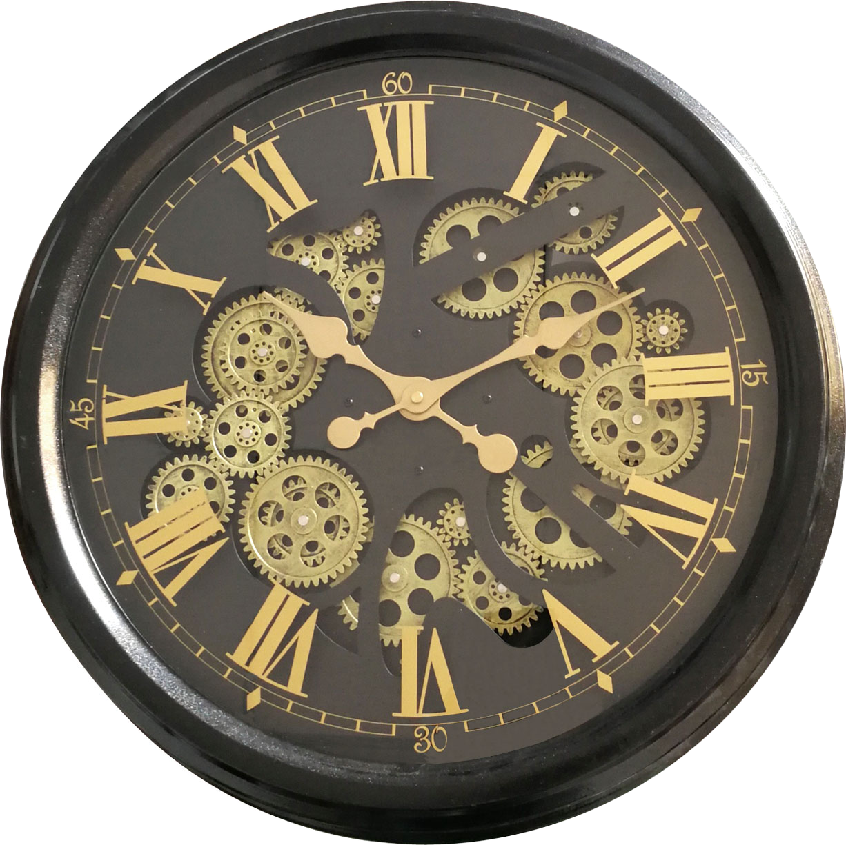 Horloge à fixation murale Mécanisme EMDE doré Diam.52.5 cm - 3