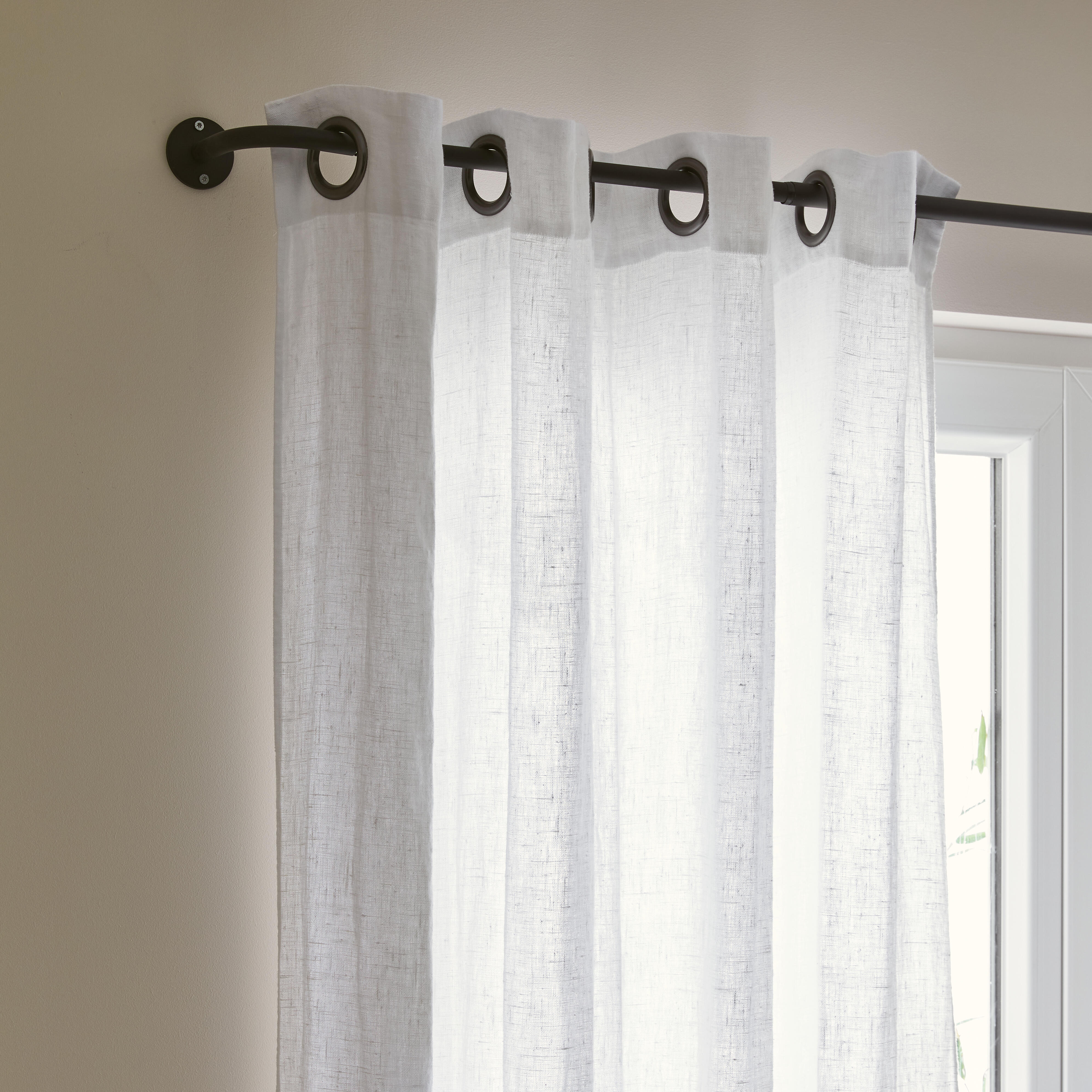 Kit de tringle à rideaux Incurvée Diam.19 mm noir 140 à 220 cm - 2