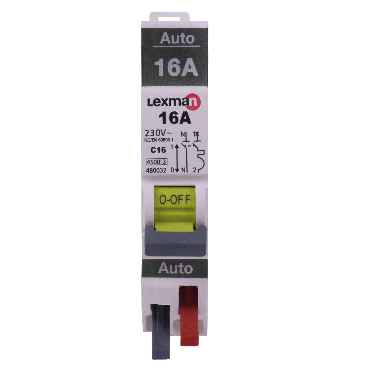 Disjoncteur automatique phase + neutre LEXMAN 16 A - 2