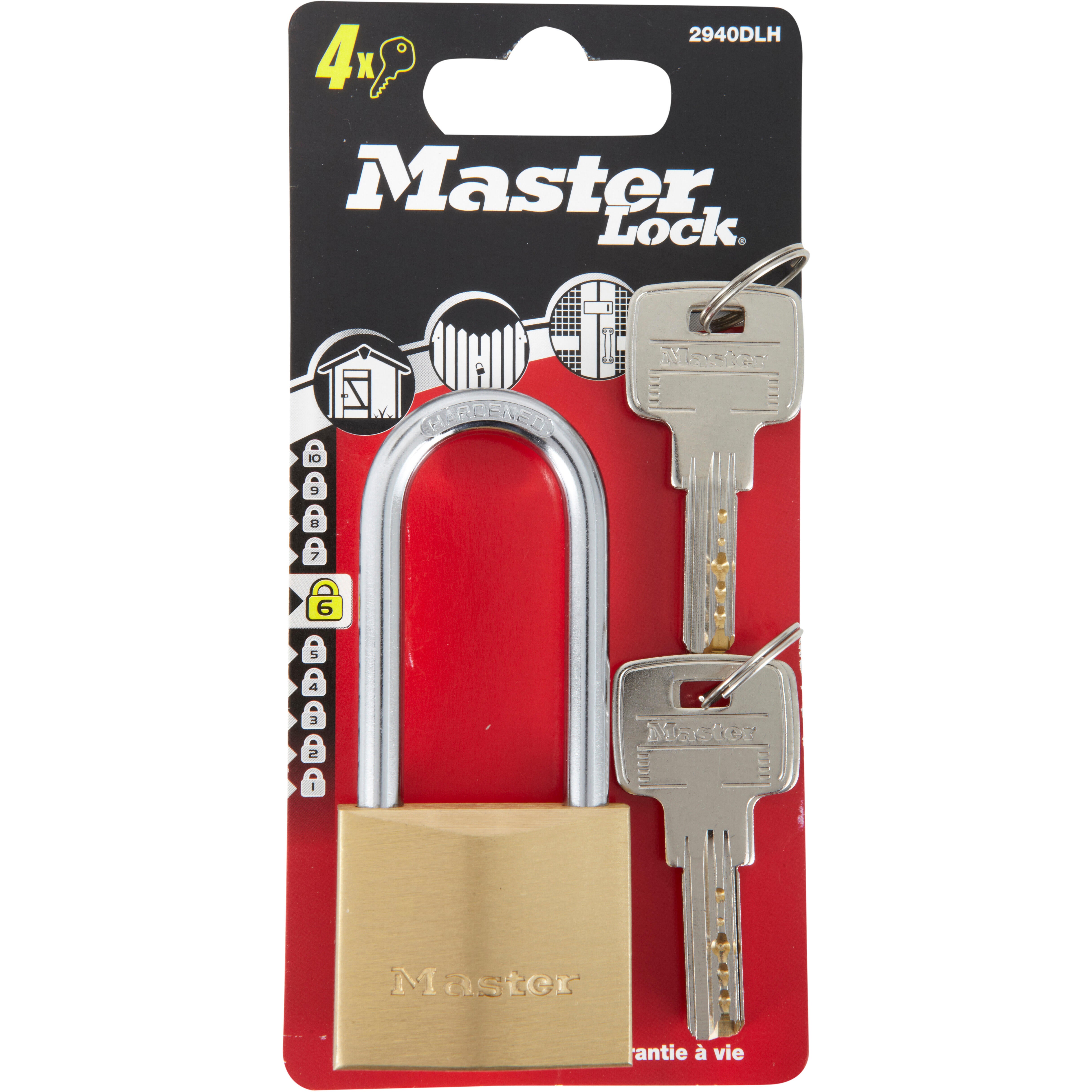 Cadenas à clé MASTERLOCK laiton, l.40 mm - 3