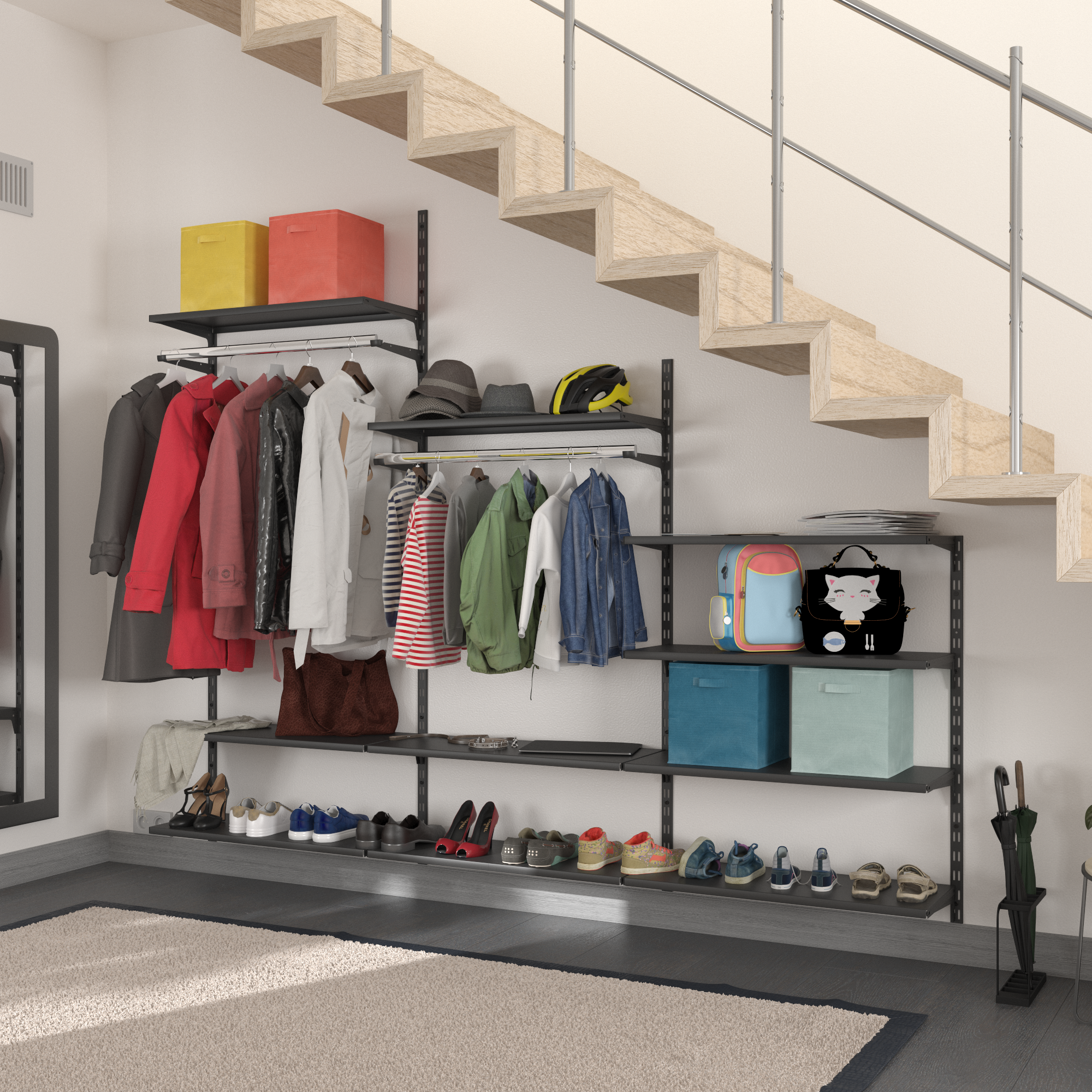 Console simple acier verni, P.30 cm entraxe 50 mm - 4