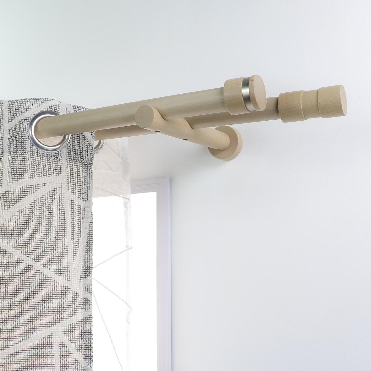 Support tringle à rideau Design, 28 mm peint INSPIRE - 3