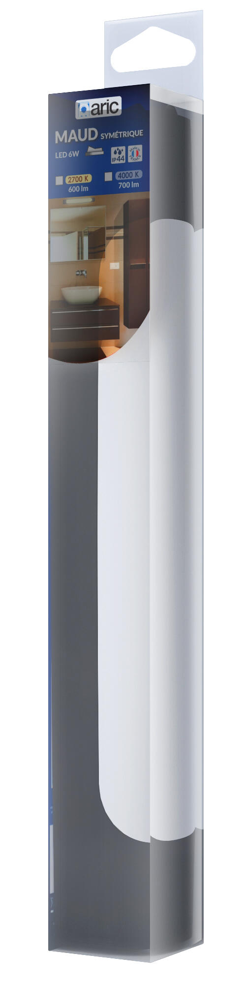 Réglette LED salle de bain Maud L.43 cm, 700 lumens blanc neutre, noir Aric - 8