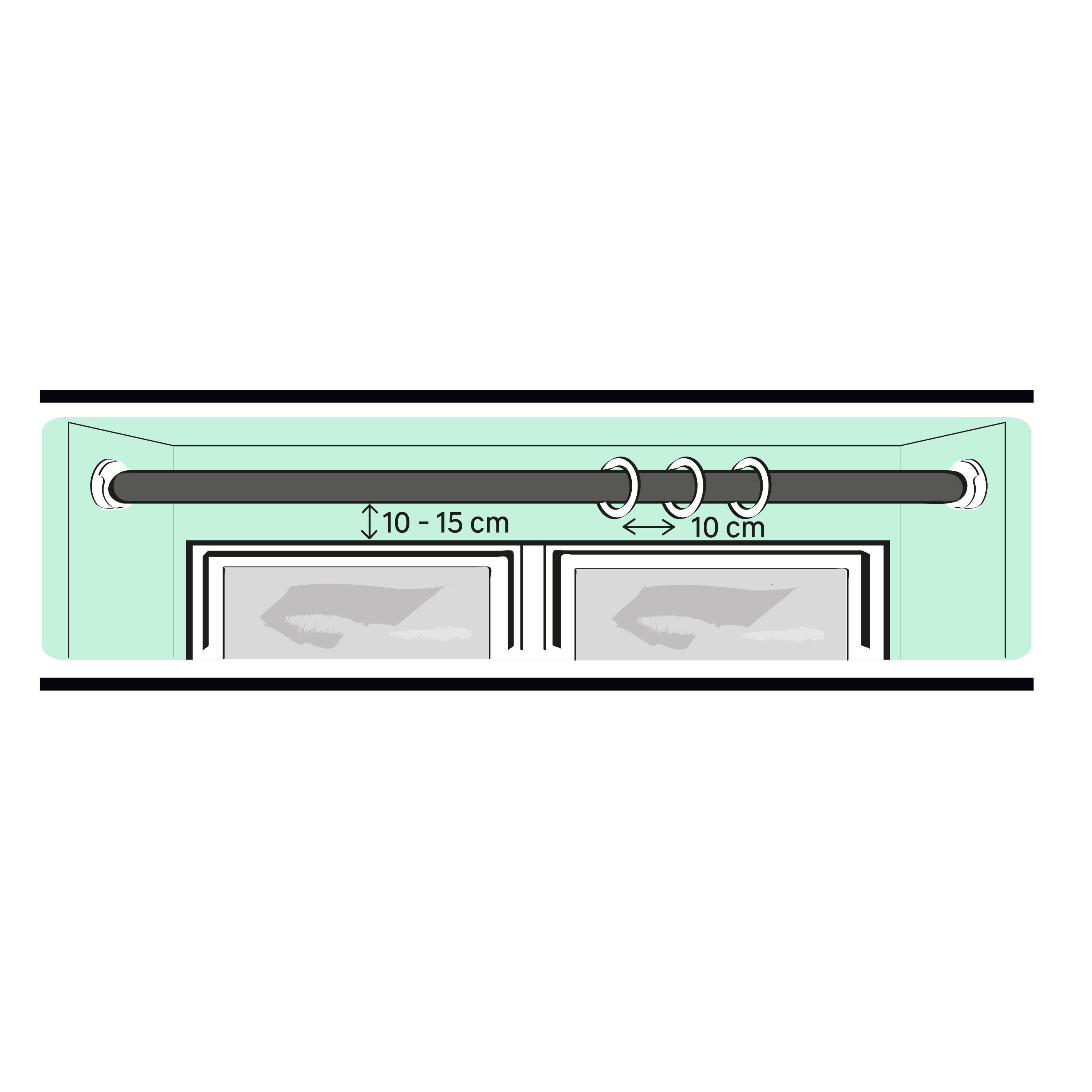 Suporte entreparedes INSPIRE D20 BRANCO LACADO - 4