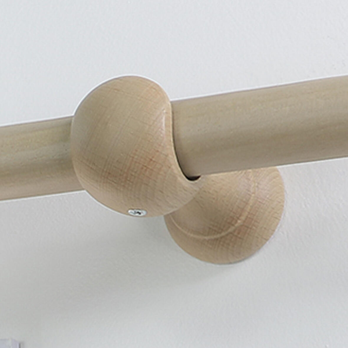 Support pour tringle à rideau Design 28mm chêne clair peint INSPIRE - 2