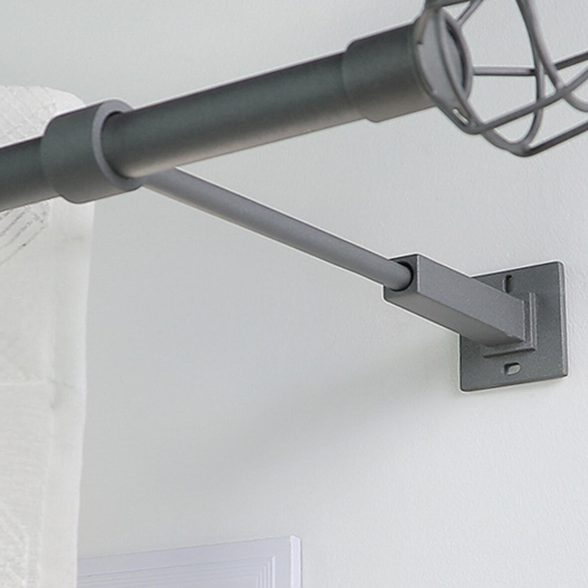 Support extensible tringle à rideau Factory, 20 mm anthracite pailleté ...