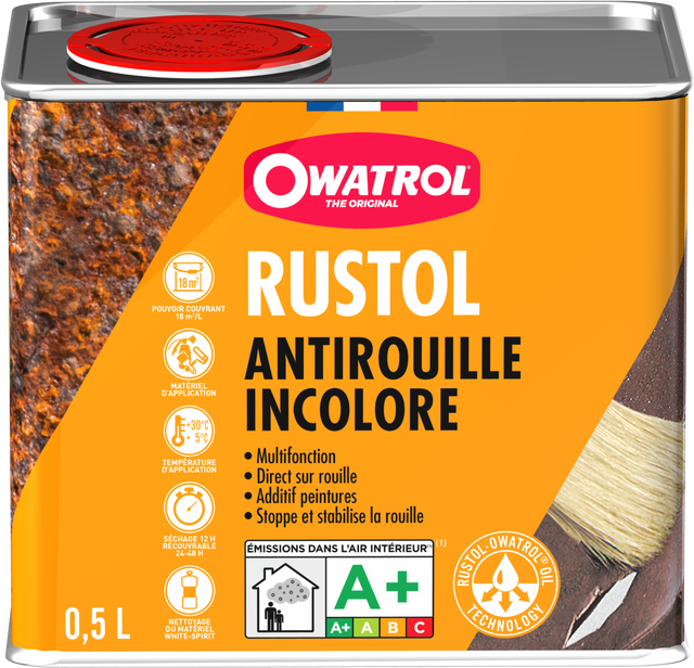 Protection antirouille extérieur / intérieur Rustol OWATROL, incolore, 0.5 l
