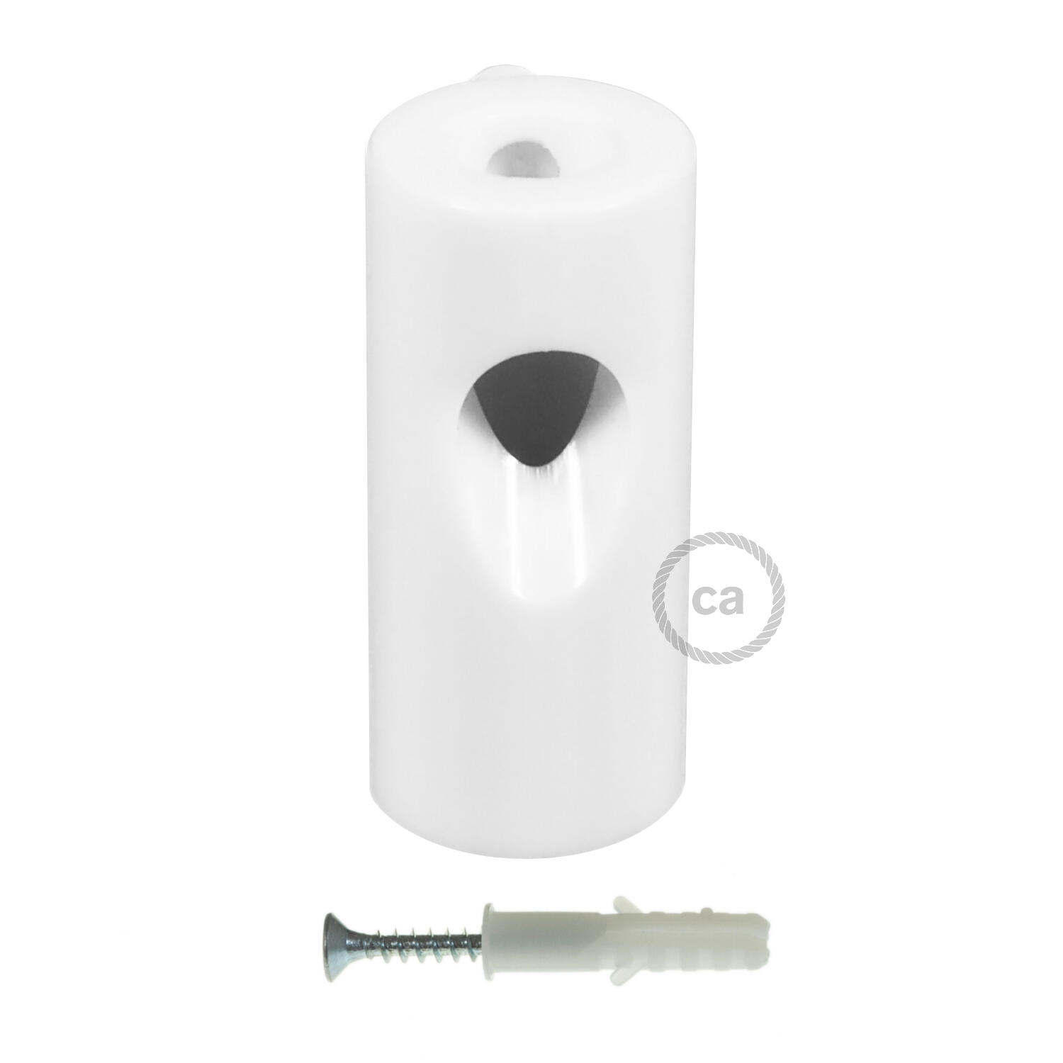 Crochet décentralisation, d.20mm, h.40mm, CREATIVE CABLES blanc - 2