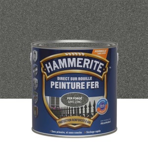 Peinture extérieure fer Forgé HAMMERITE gris zinc mat  2.5l