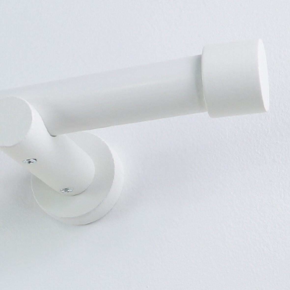Lot de 2 embouts pour barre à rideau , Diam.28 mm blanc Syst.d, INSPIRE - 2