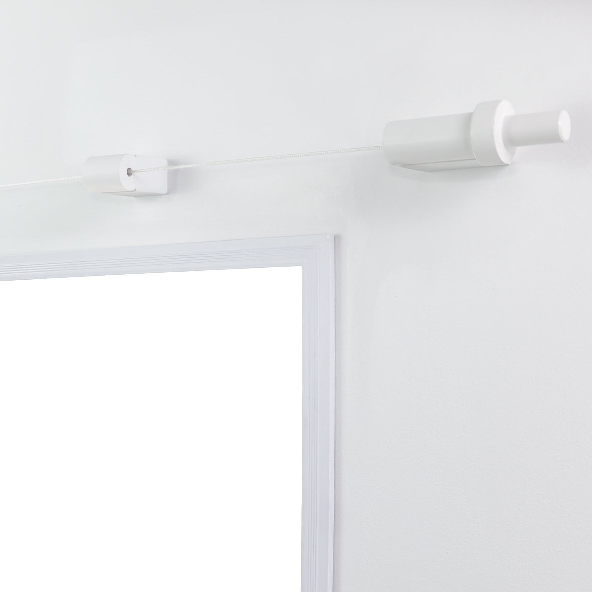jamgeery Support Pour Tringle Rideau Plafond - Support Fixation Plafond Pour Tringle Douche | 4 Pièces Fixation Adhésive Sans Perçage 2,5–3,2 cm Salle De Bain Location Appartement Chambre Étudiante