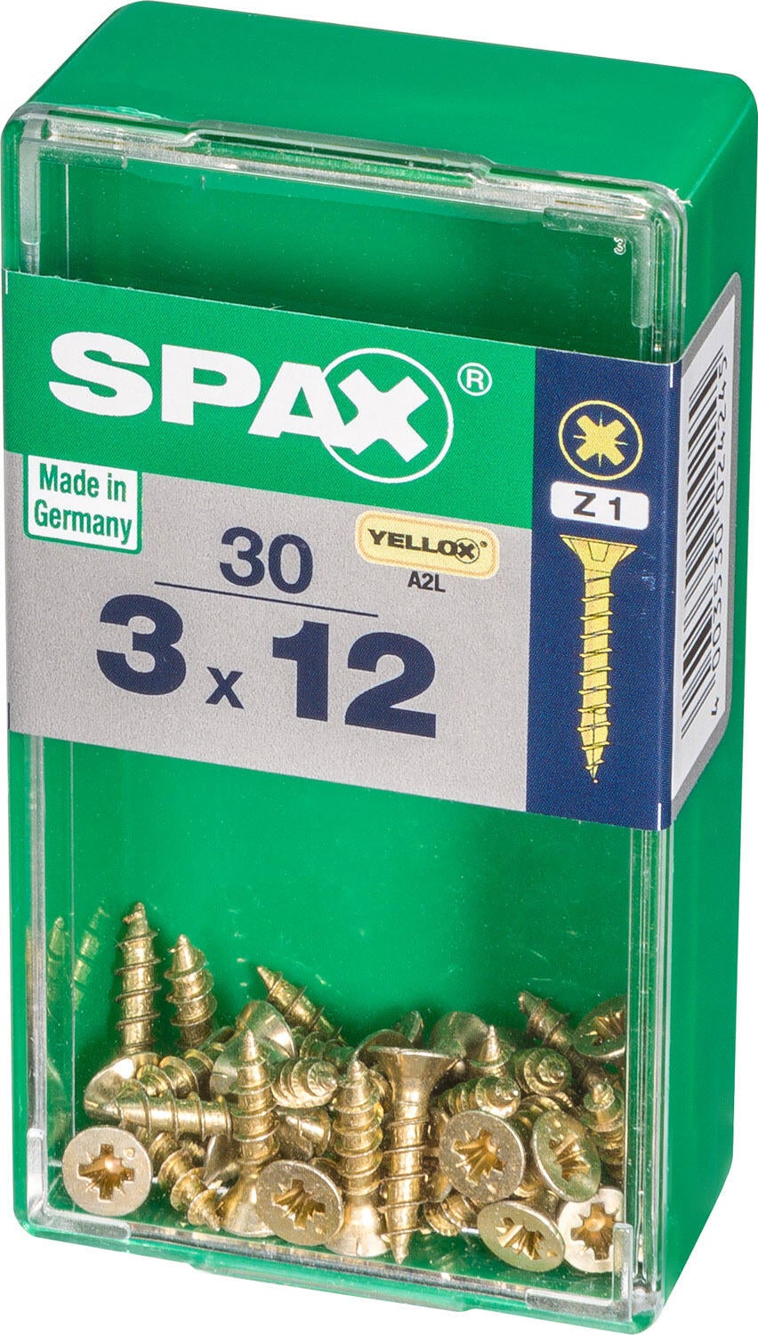 30 vis acier tête fraisée pozidriv SPAX, Ø3 x L.12 mm - 4