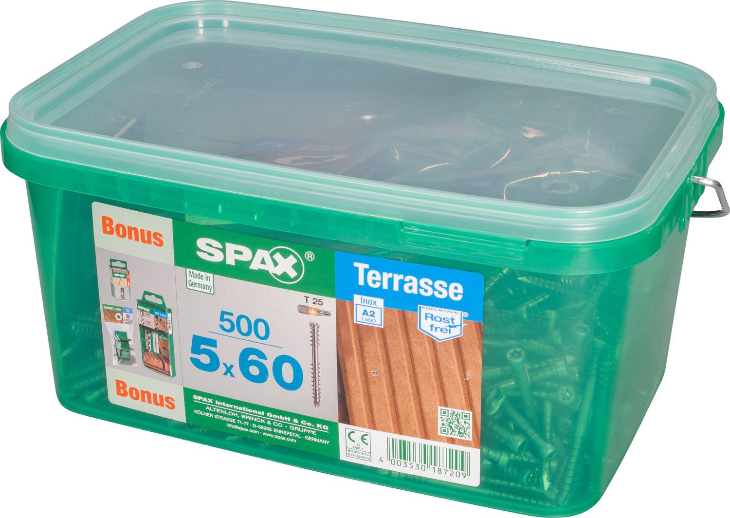 500 vis acier inoxydable tête cylindrique t-star+ SPAX, Ø5 x L.60 mm - 3