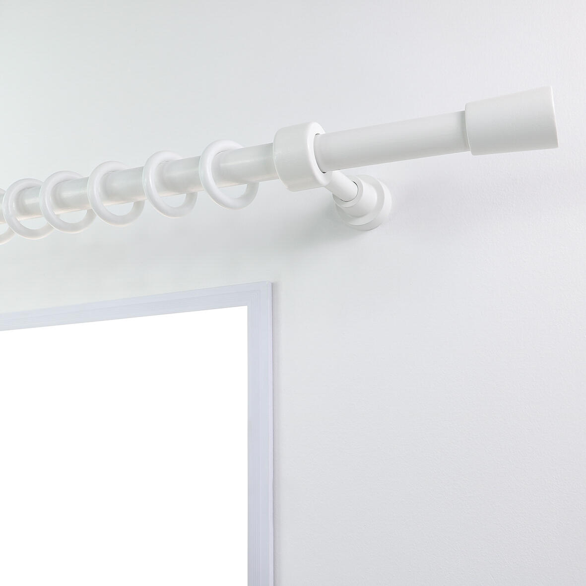 Lot de 10 anneaux pour tringle à rideau System d 28 mm polypropylène blanc - 3