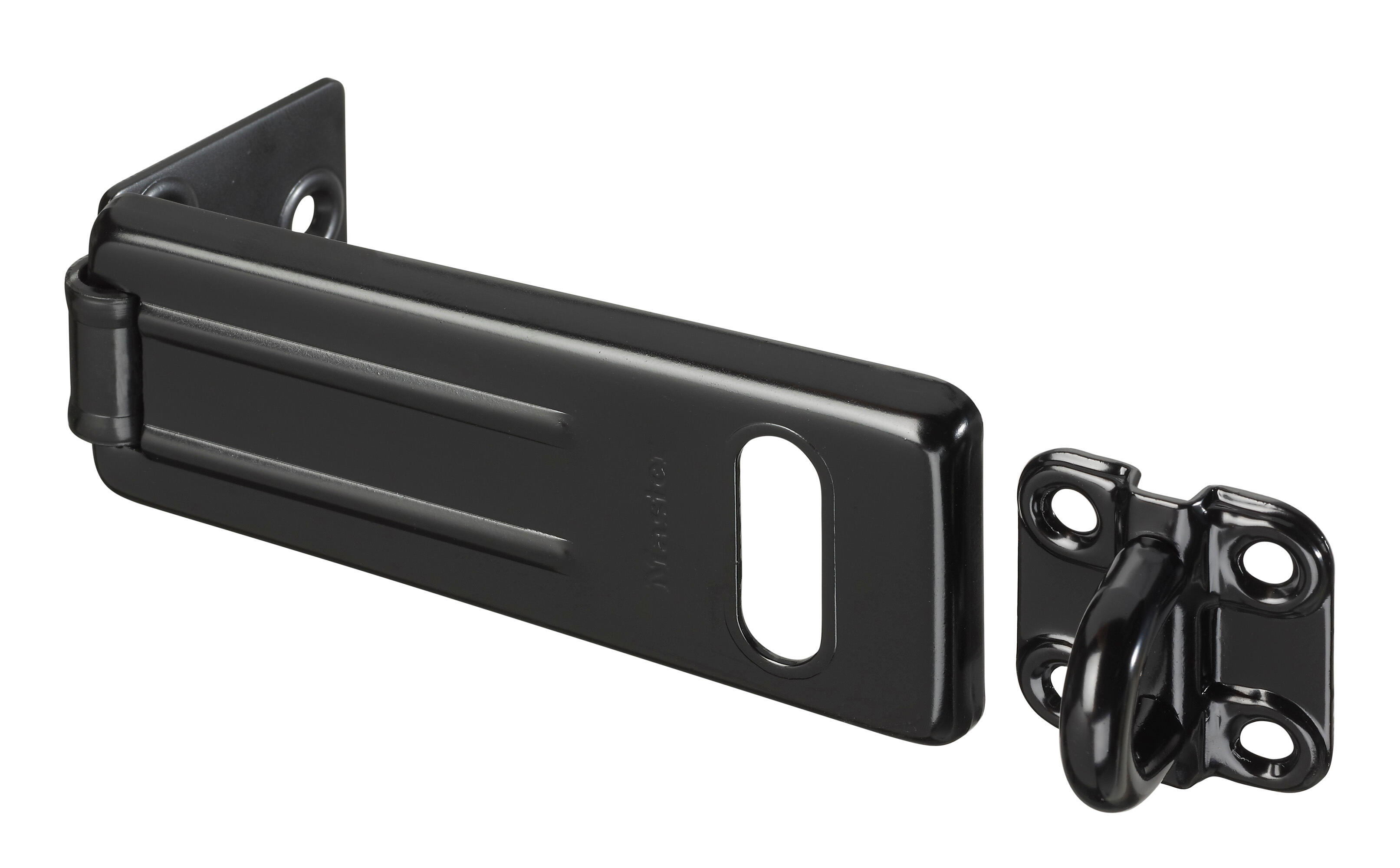 Fecho porta-cadeado aço temperado preto 110 mm Master Lock 704EURD - 2