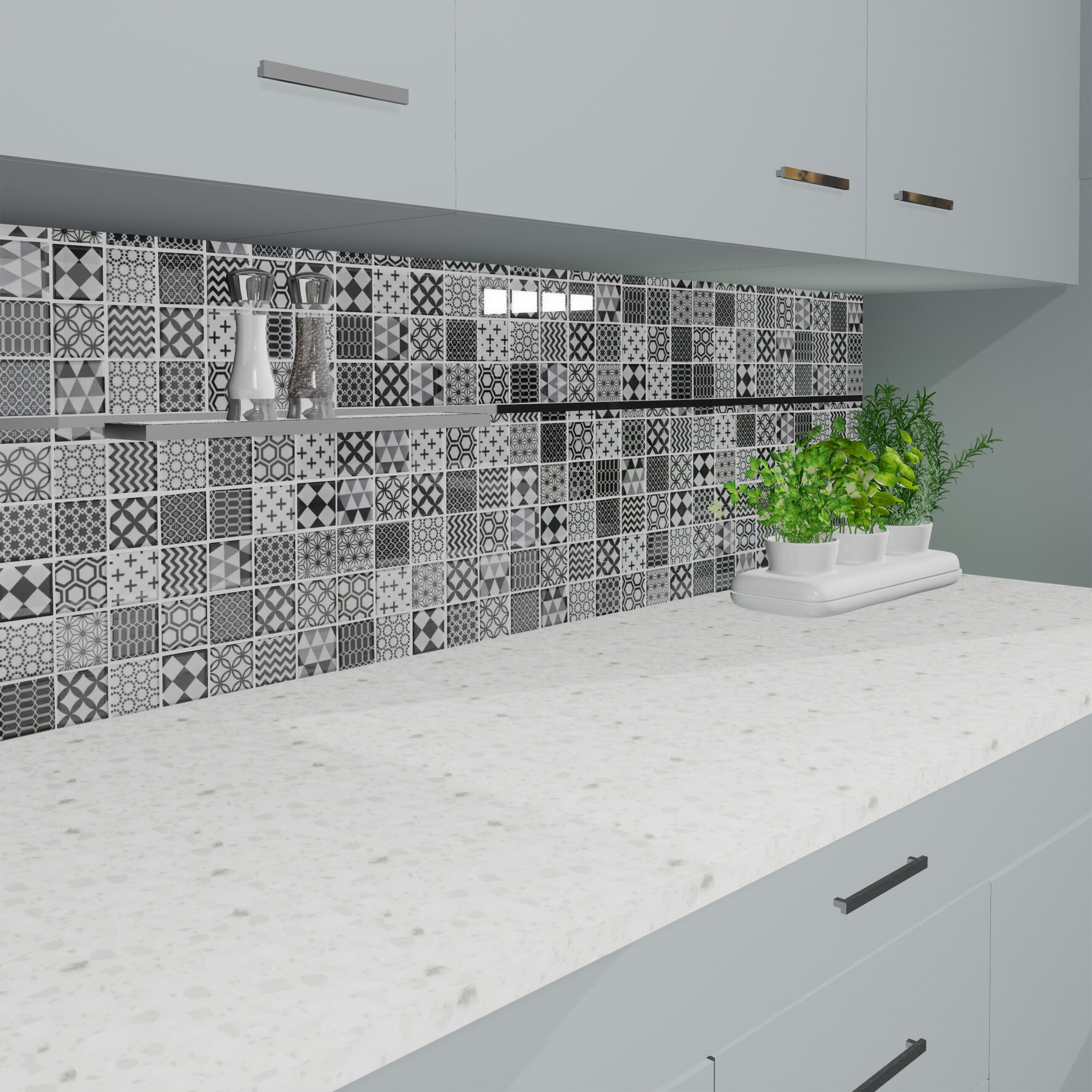 Mosaïque Verre Pierre Blanc Translucide 87-19_b - Carreau Rectangle Décoratif Mur