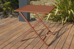 Table de jardin pliante Marius-tb70-terra carré terracotta - CITY GARDEN