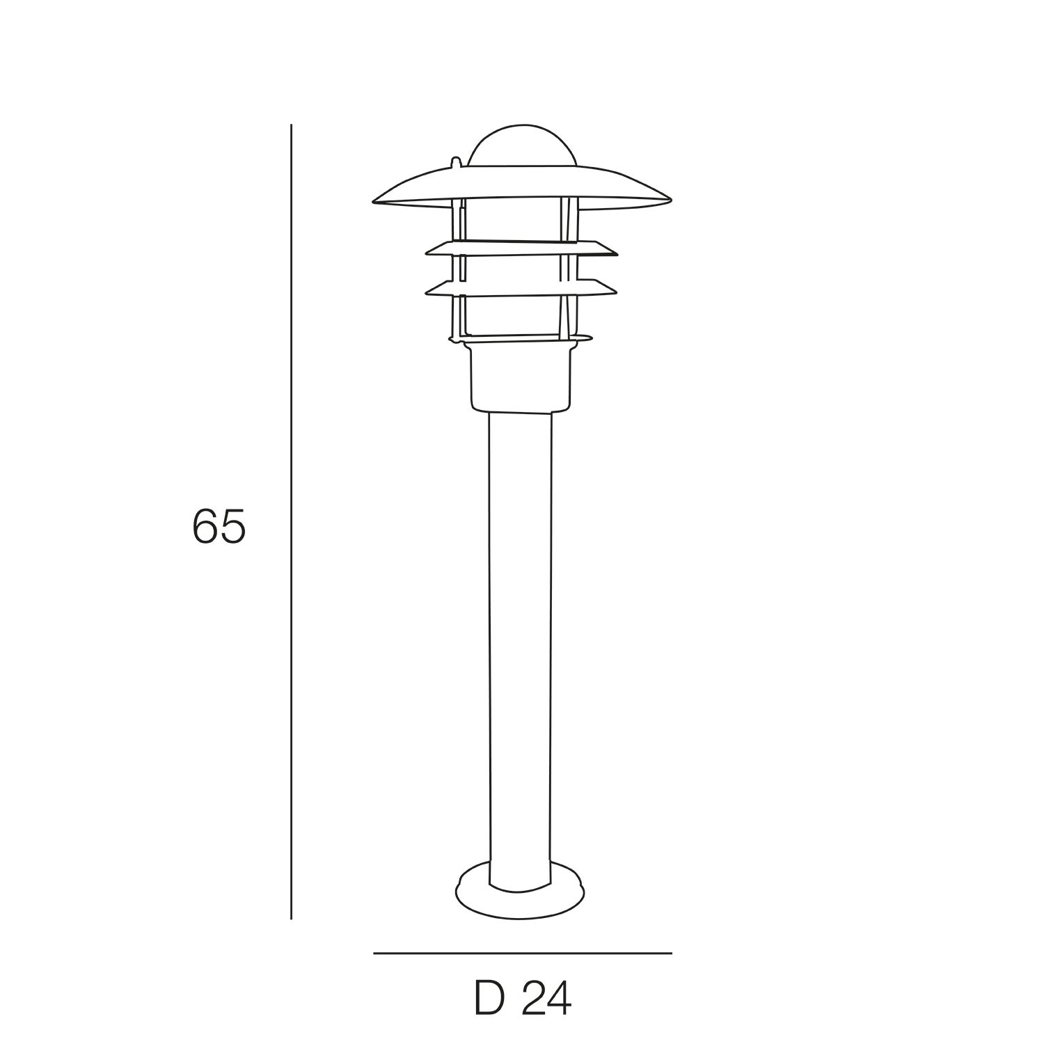 Borne extérieur e27 max 60W noir Nazare LITTLE GARDEN - 4