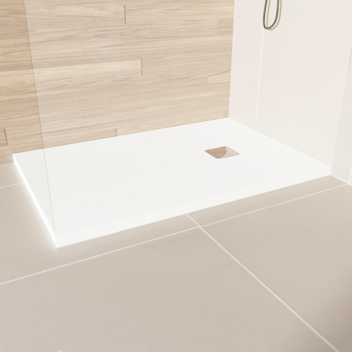 Receveur de douche, acrylique, blanc brillant L120xl80m, Crystal VILLEROY & BOCH - 2