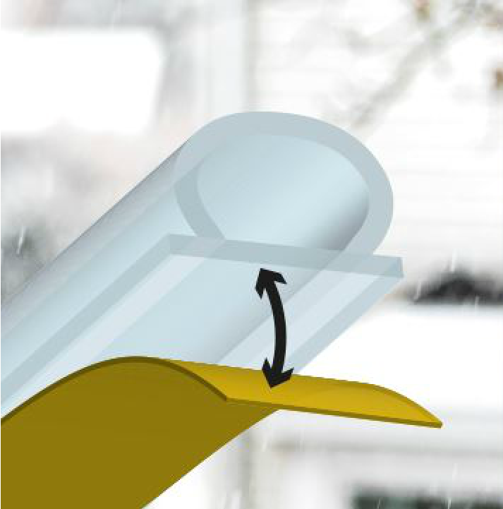 Joint de porte et fenêtre AXTON 1 à 7 mm, L.6 m transparent - 3