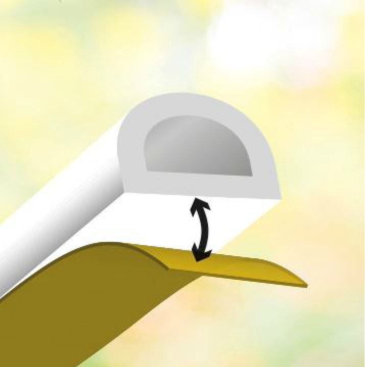 Joint de porte et fenêtre AXTON 2 à 6 mm, L.6 m blanc - 4