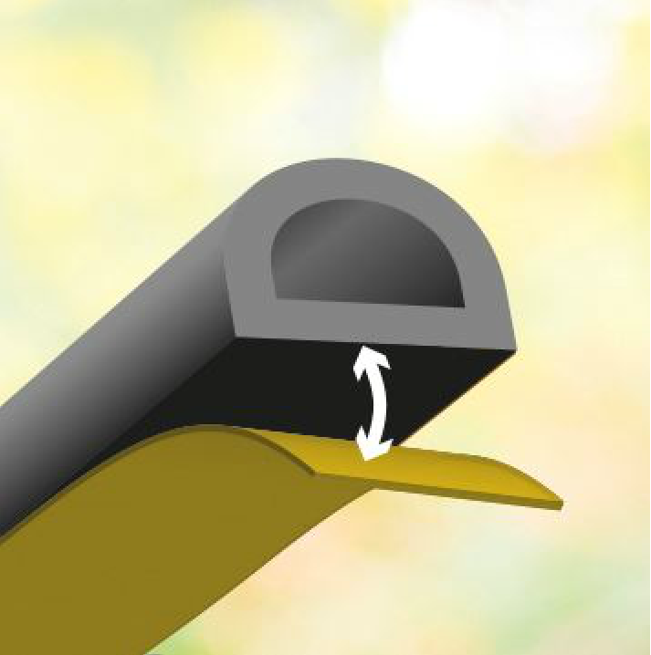 Joint de porte et fenêtre AXTON 2 à 6 mm, L.6 m noir - 2