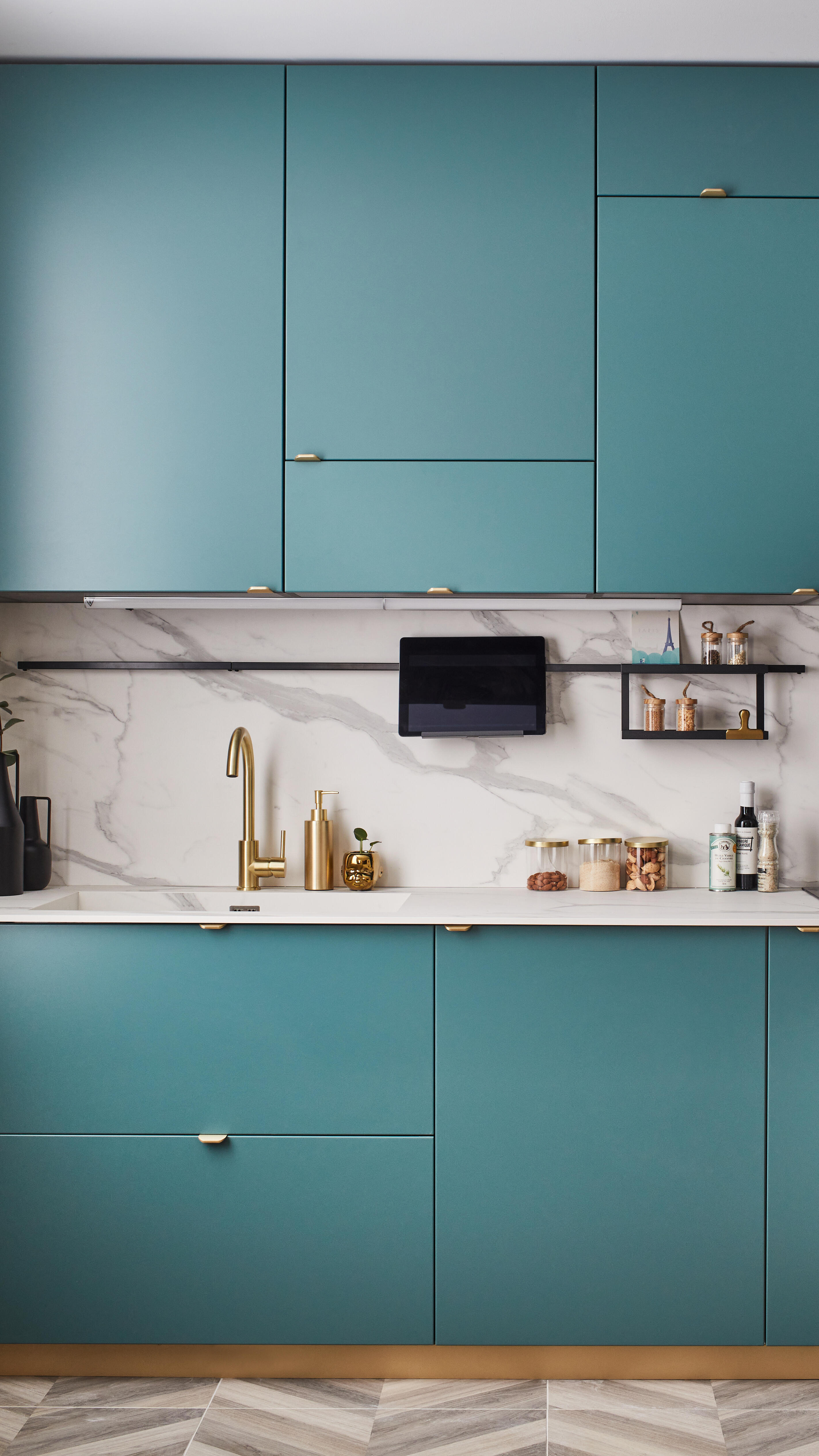 Staffa per barra a muro per accessori cucina gancio nero P 8.75 cm - 3