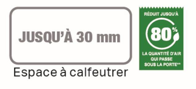 Bas de porte bavette à coller 3M Sol très irrégulier classique blanc 93 cm - 6