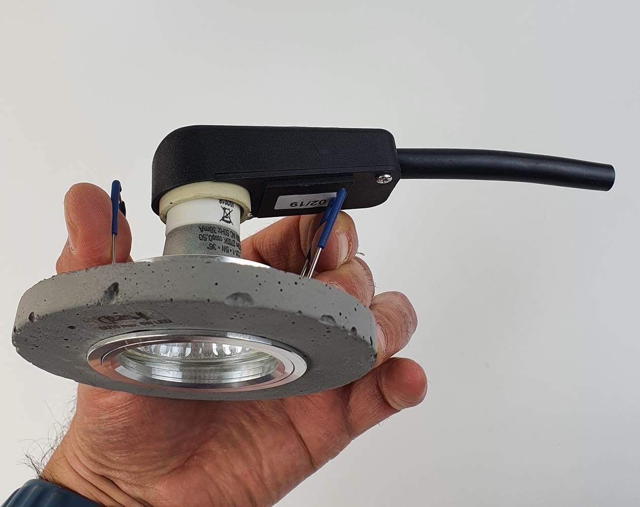 Spot individuel à fixer Rêve de Béton gris, GU10, 2700K CALI rond - 2
