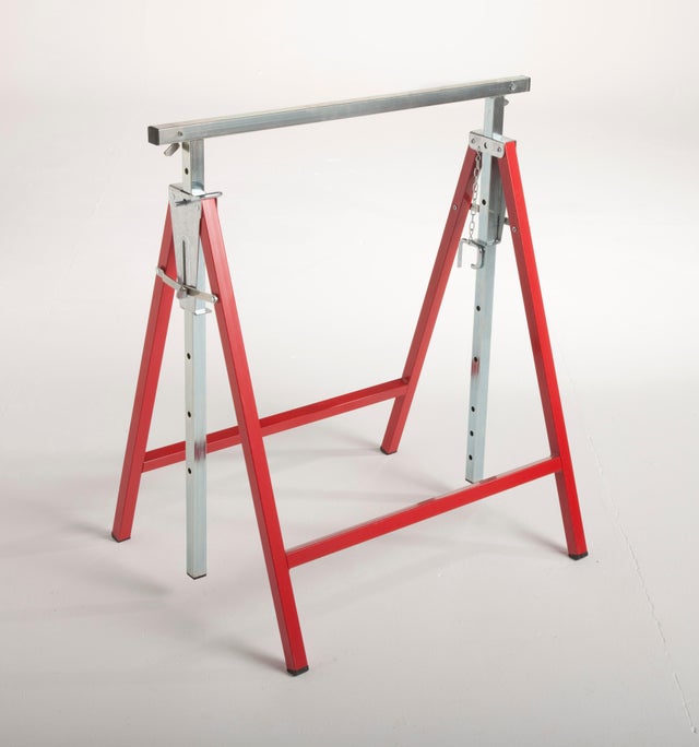 Tréteau acier français rouge super pro Simon RODET, H.128 x l.76 cm