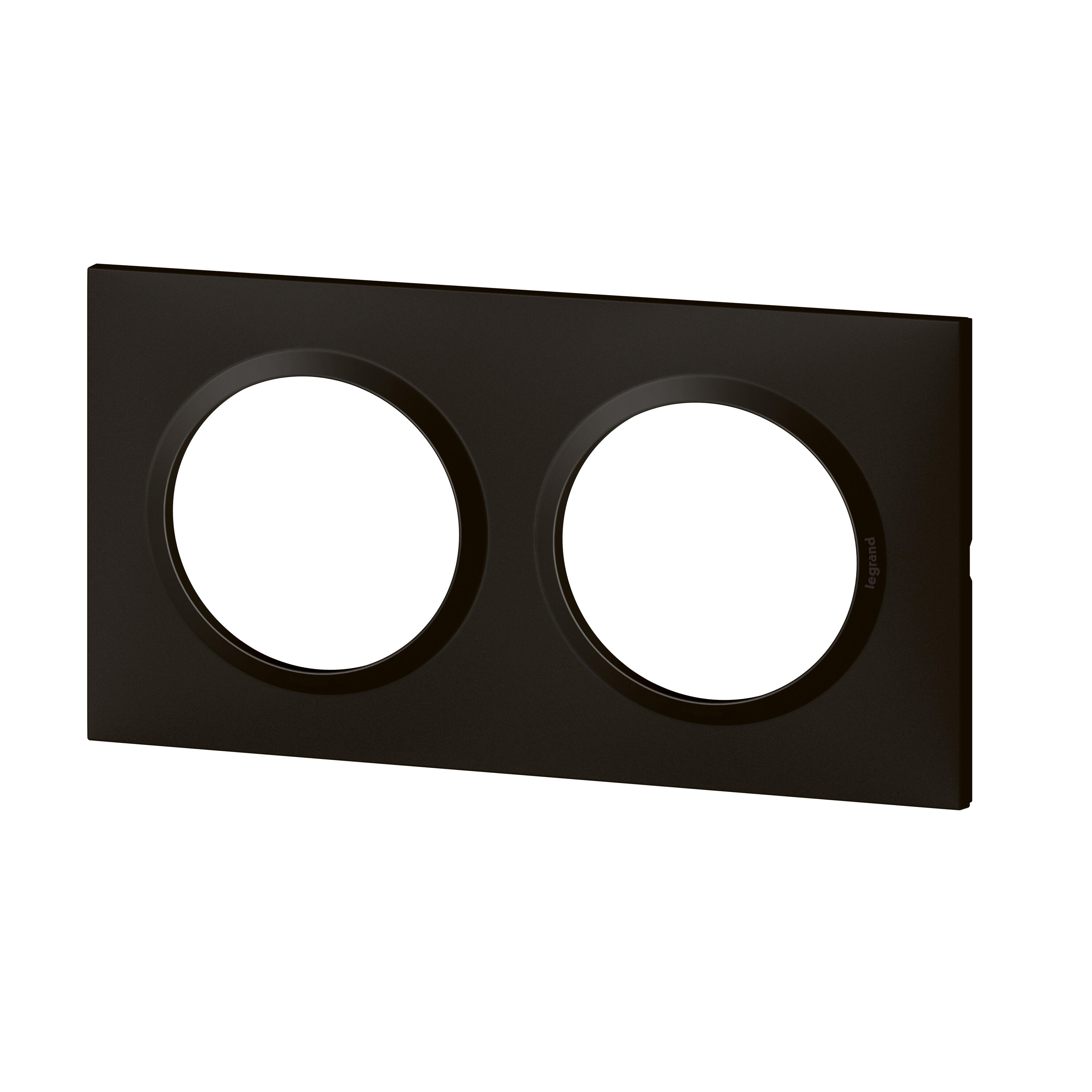 Plaque double Dooxie, LEGRAND, noir velours - 2