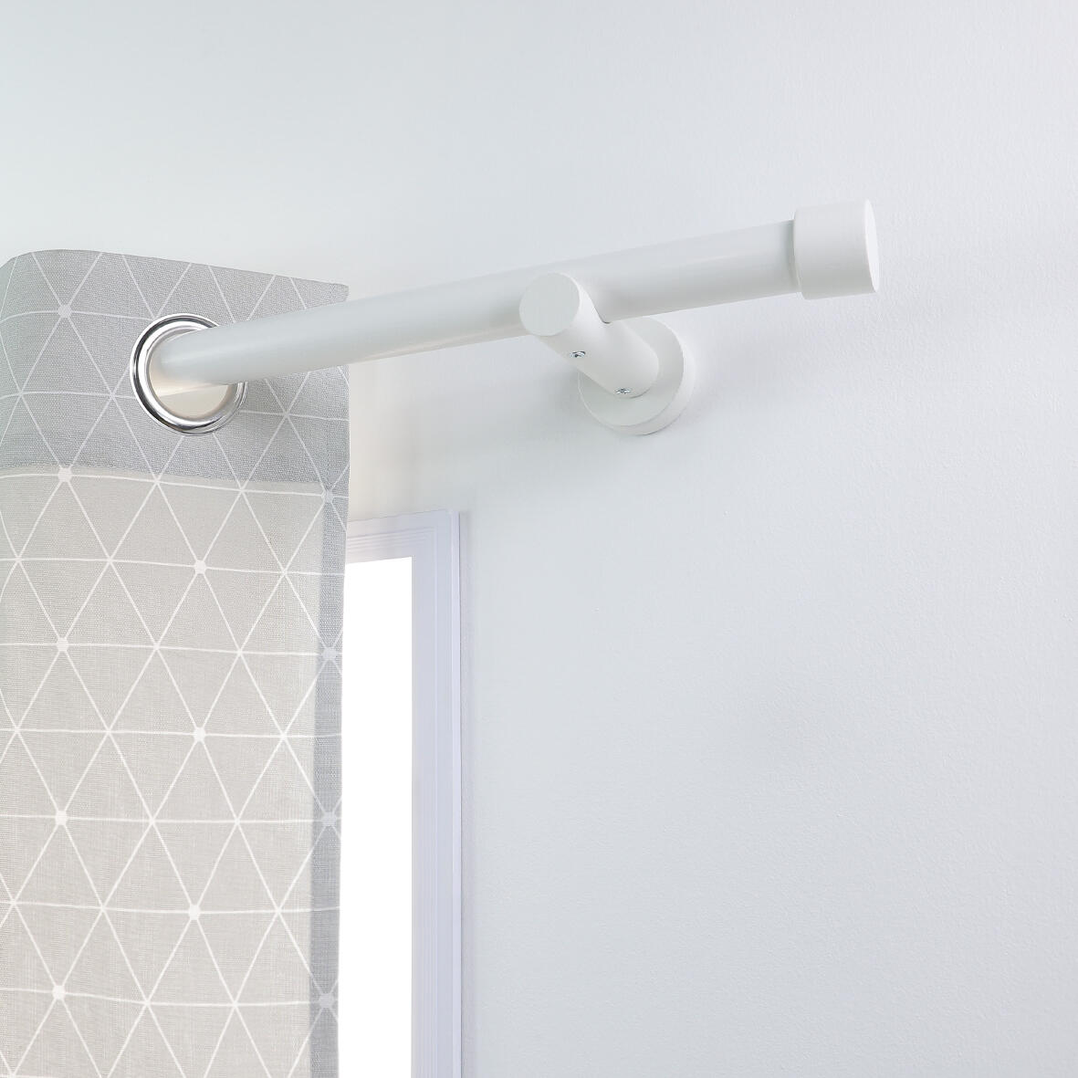 2 terminais para varão branco lacado tampa 28 cm Inspire - 3