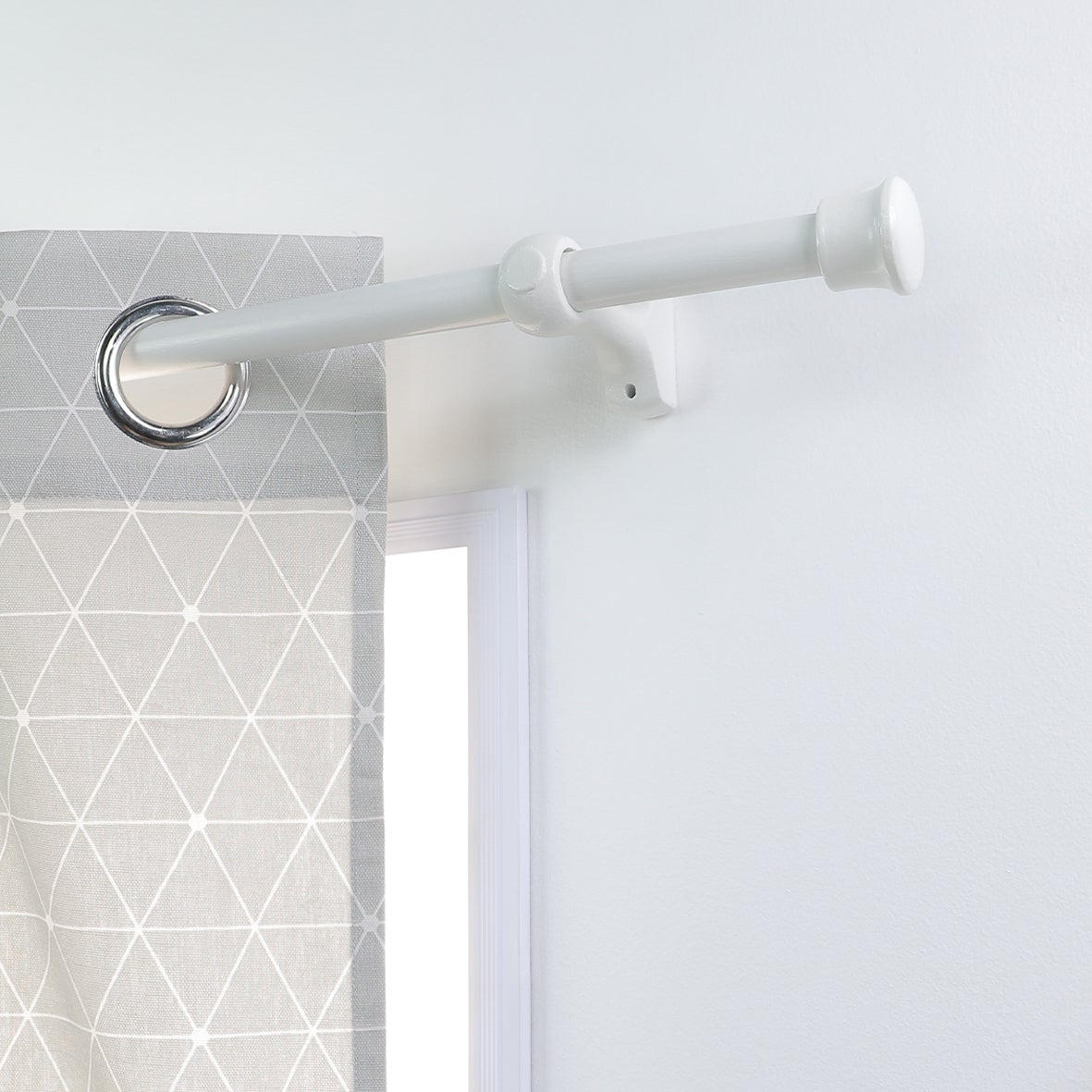2 terminais para varão de cortina D20mm madeira branco Inspire branco - 2