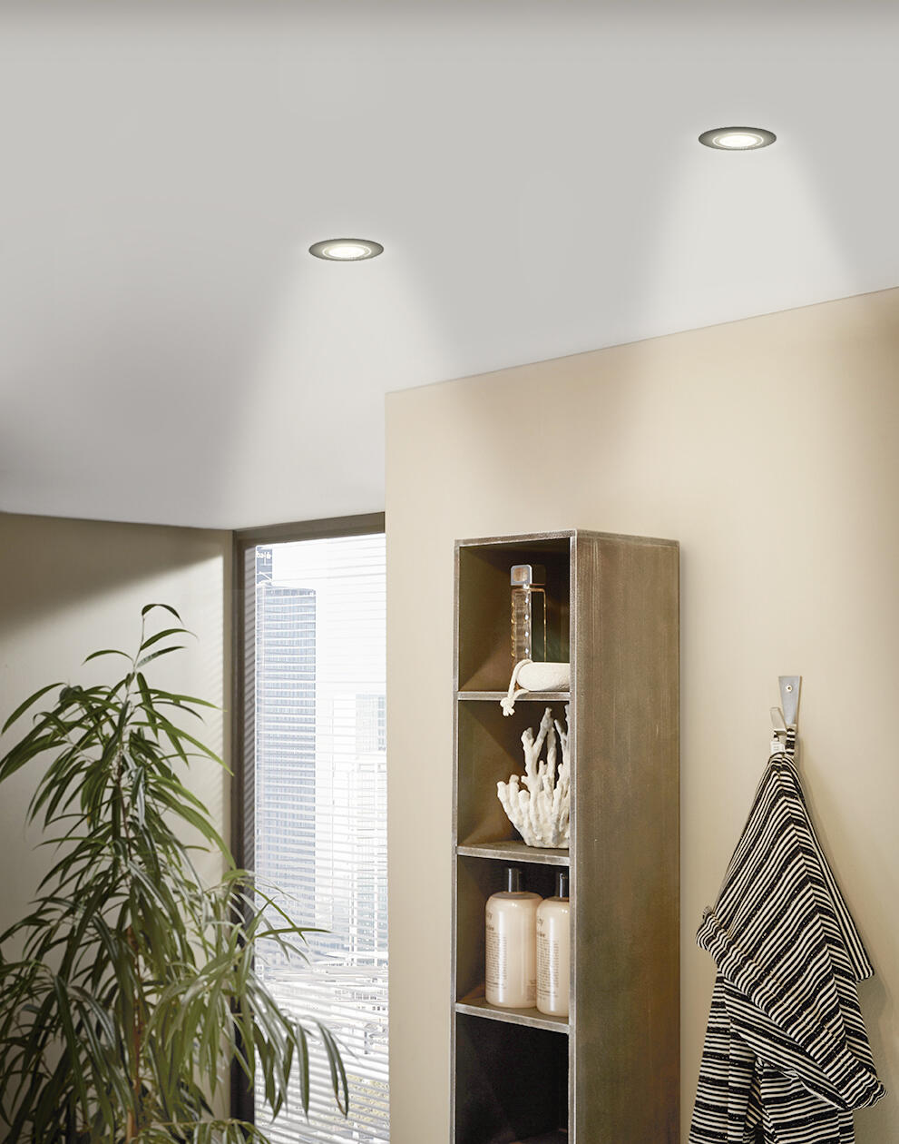 Kit 1 spot encastré connecté Zigbee bluetooth Saliceto blanc/couleurs, rond noir - 5