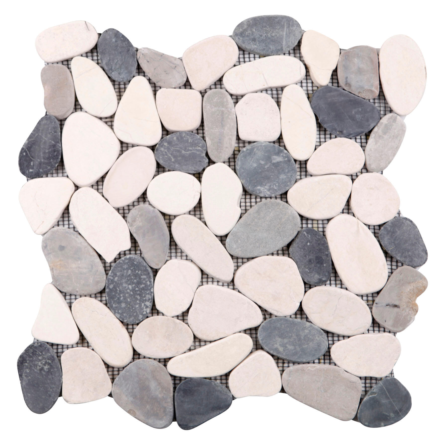 Mosaïque mur Galets pierre beige 30 x 30 cm MAT INTER - 2