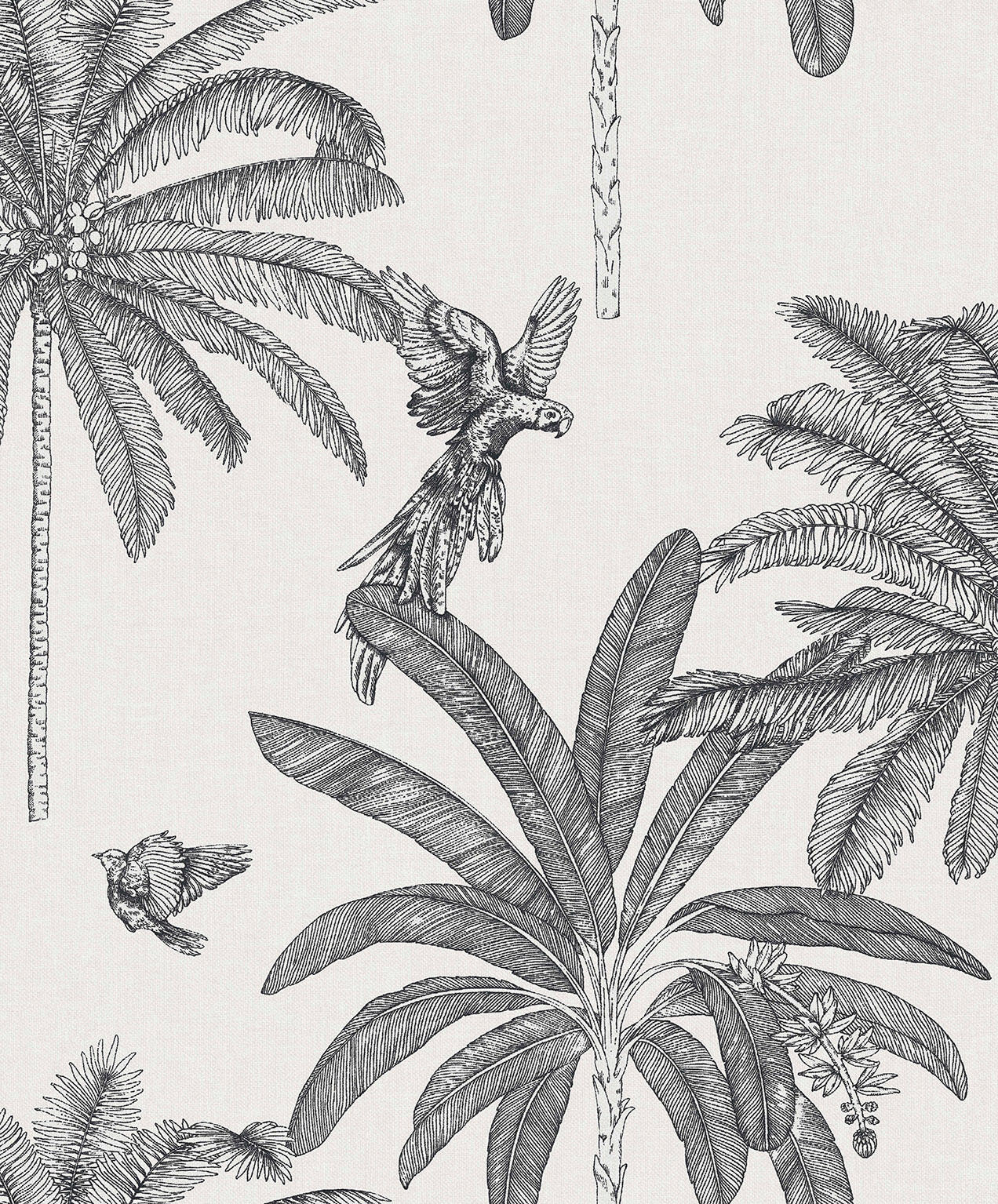 Papier peint intissé Canopée noir et blanc - 2