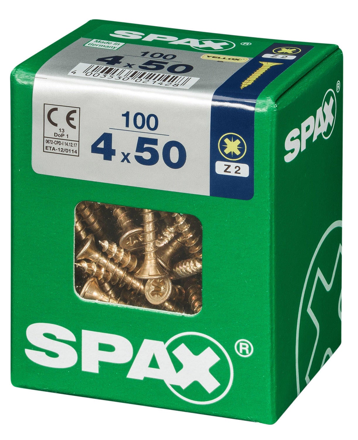 100 vis acier tête fraisée pozidriv SPAX, Ø4 x L.50 mm - 4