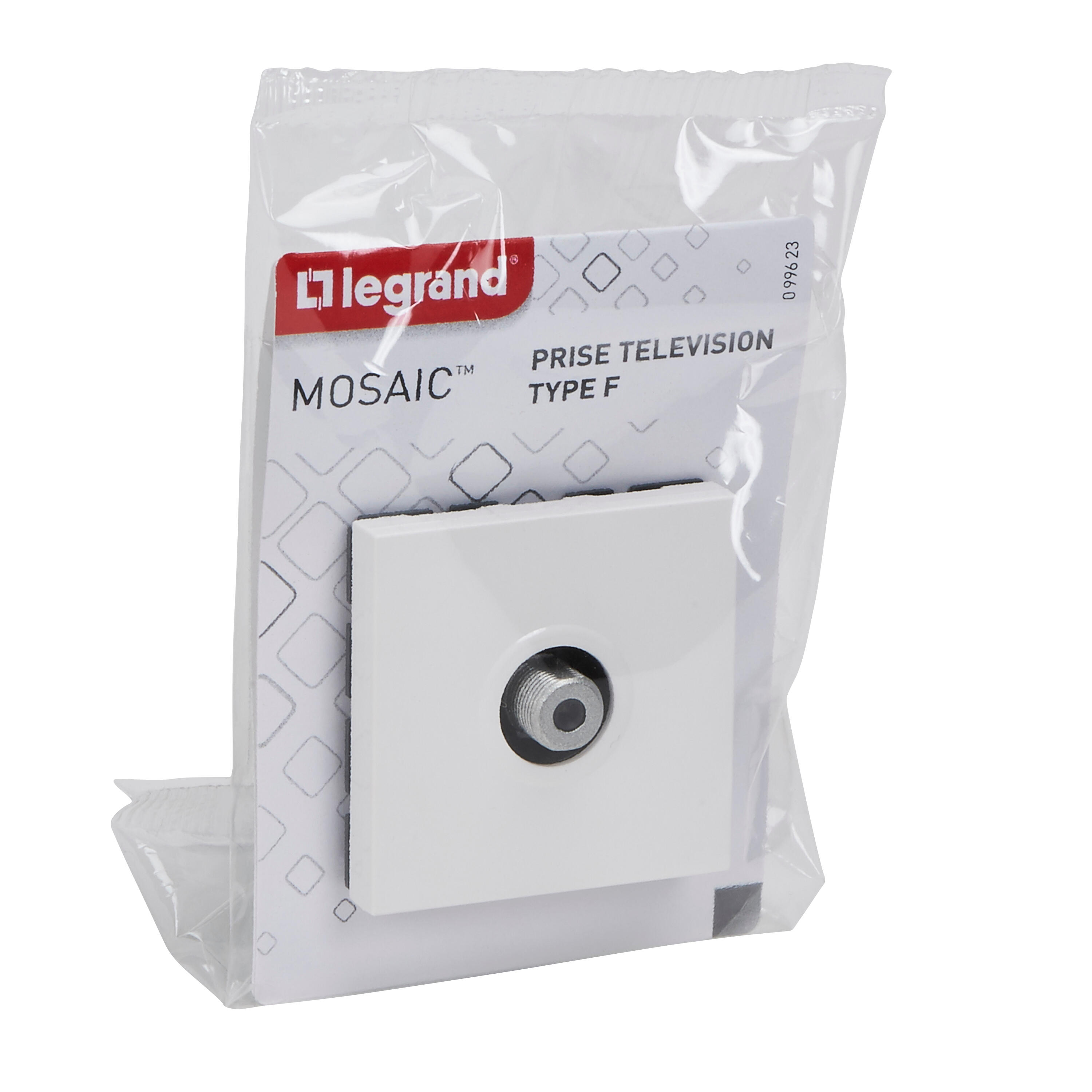 Prise TV type F à assembler Mosaic, LEGRAND blanc - 2