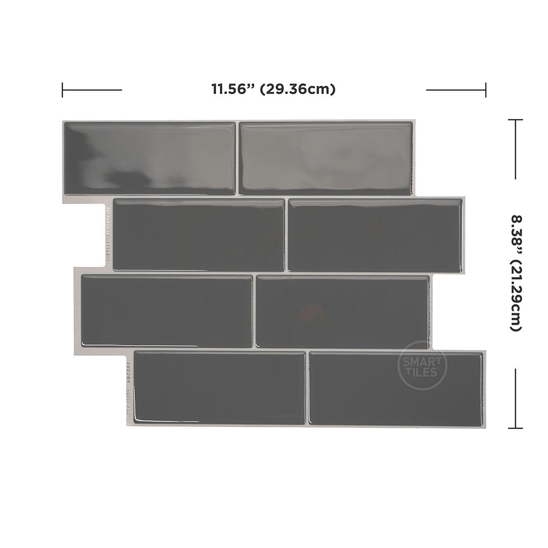 lot de 4 crédences adhésives Métro, gris, 29.36X21.9 cm - 2