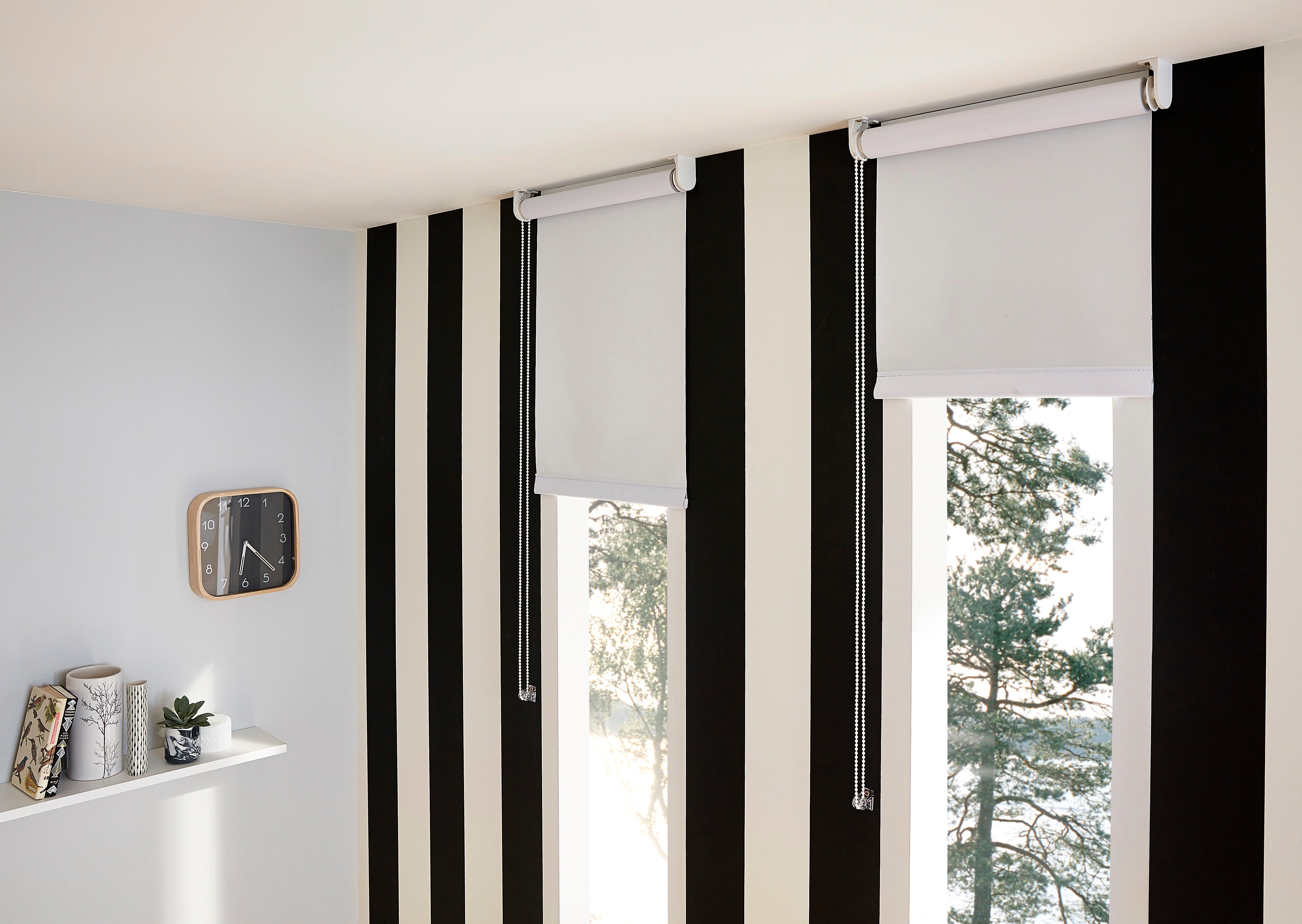 Papier peint vinyle sur intissé Rayures noir et blanc - 7