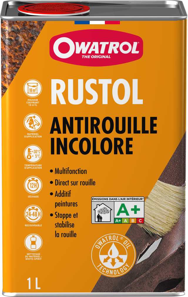 Protection antirouille extérieur / intérieur Rustol OWATROL, incolore, 1 l