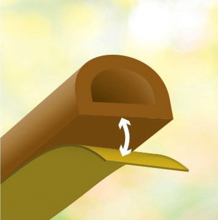 Guarnizione isolante per porte e finestre D adesiva strip AXTON, marrone 6 mt  L 9 x Sp 6 mm - 4