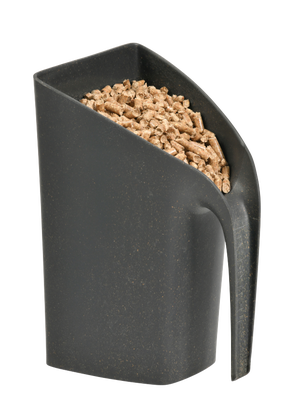 Baule Per Pellet EDA Jura Montania 38 L - Per 25 Kg, Con Ruote, Nero, Legno Riciclato - Foto 10