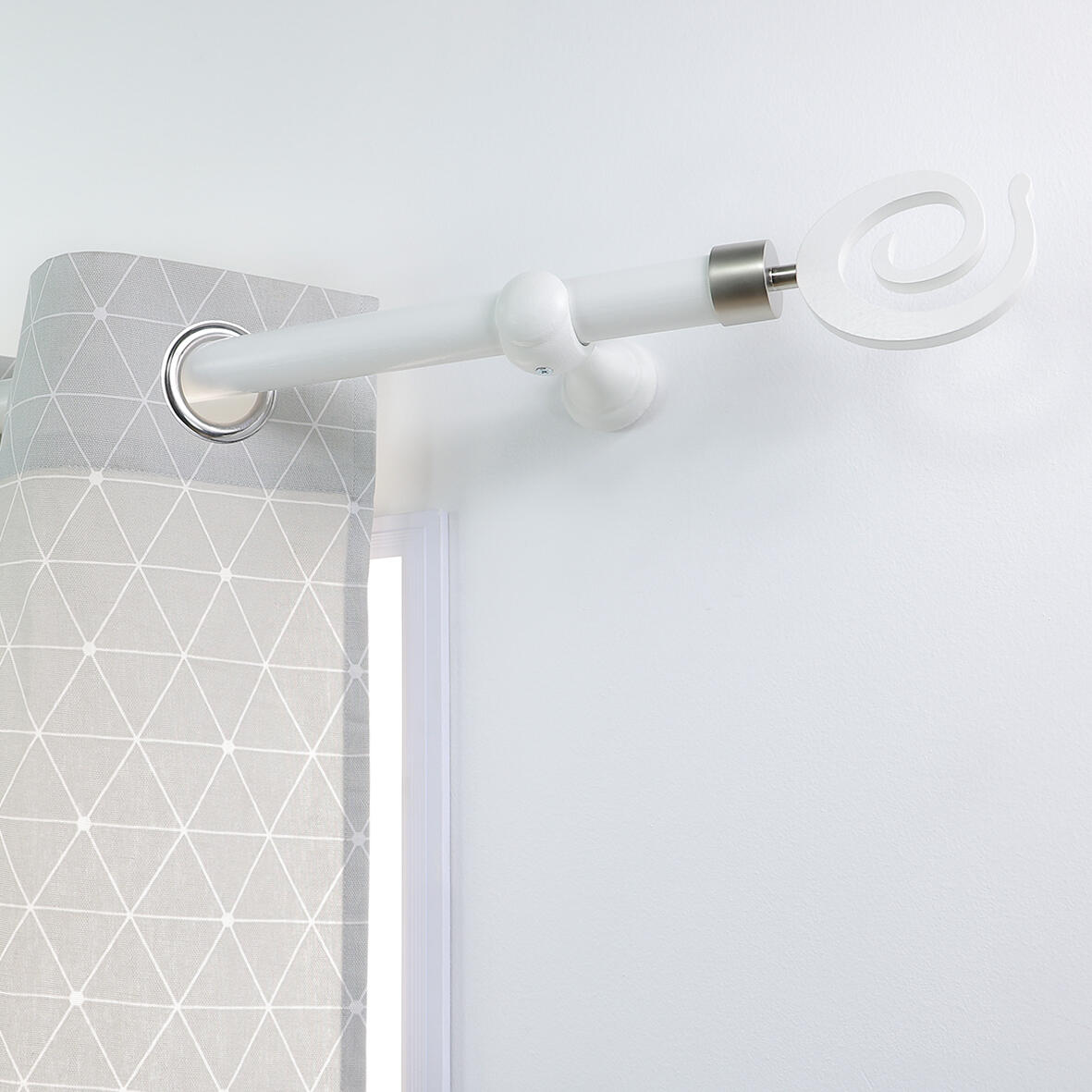 Support tringle à rideau Syst.d, 28 mm blanc peint INSPIRE - 3