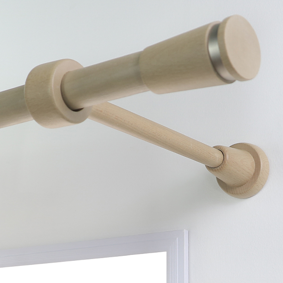 Support tringle à rideau Design, 28 mm chêne clair peint INSPIRE - 2