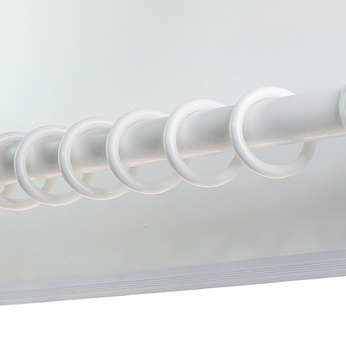 Lot de 10 anneaux pour tringle à rideau System d 35 mm polypropylène blanc peint - 2