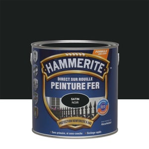 Peinture extérieure fer HAMMERITE noir satiné 2.5l