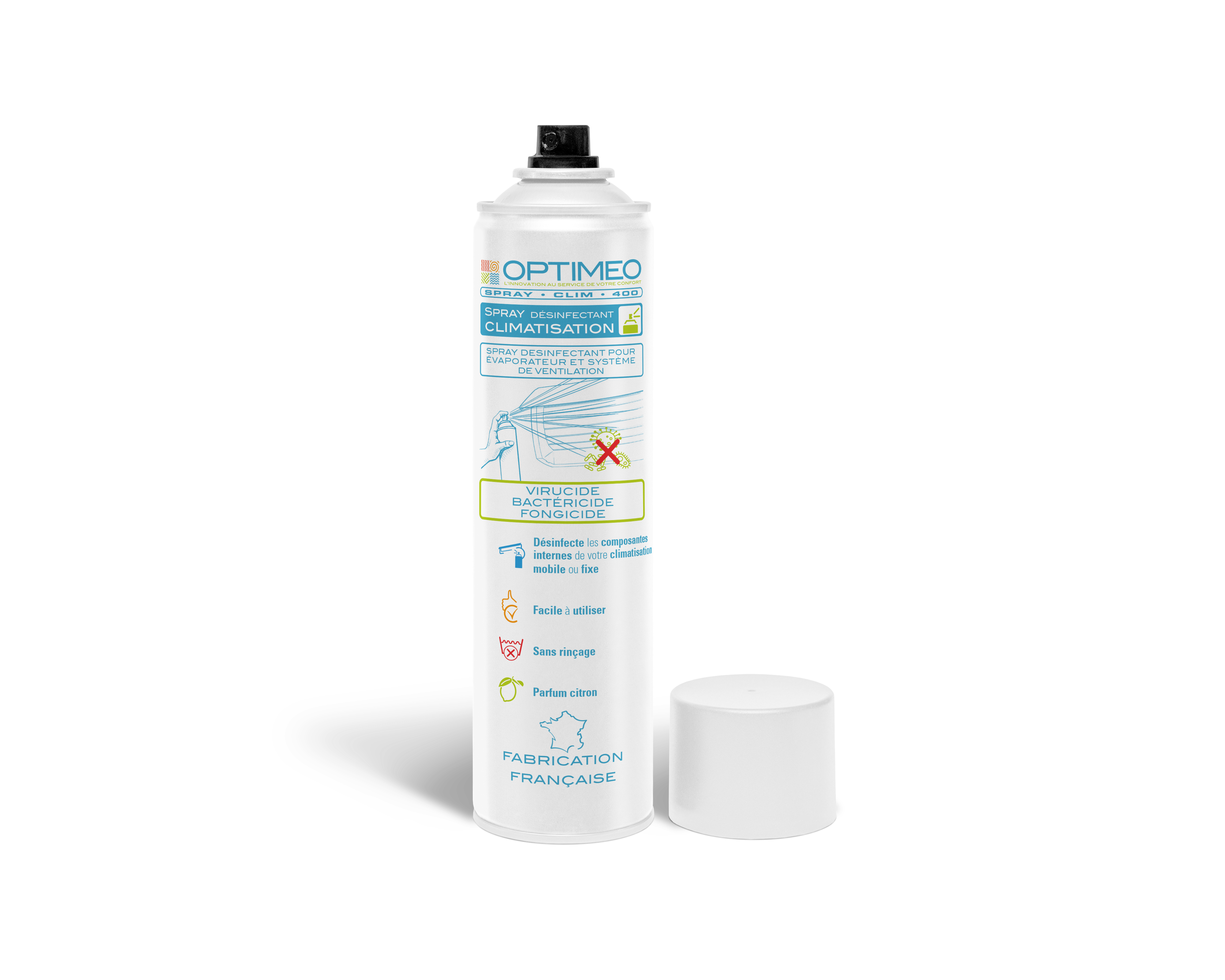 Climanet Spray Nettoyant Moussant 600 Ml – Désinfectant Batteries Climatisation Et Ventilateurs